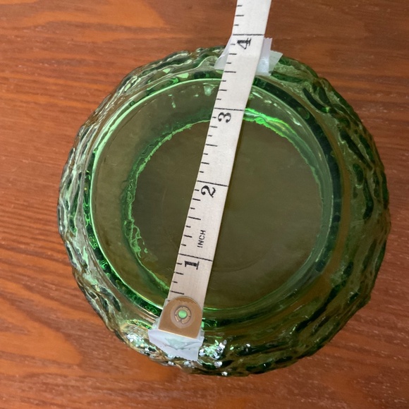 Vintage E.O. Brody Company Green Crinkle Glass Flower Vase or Bowl - Picture 16 of 16